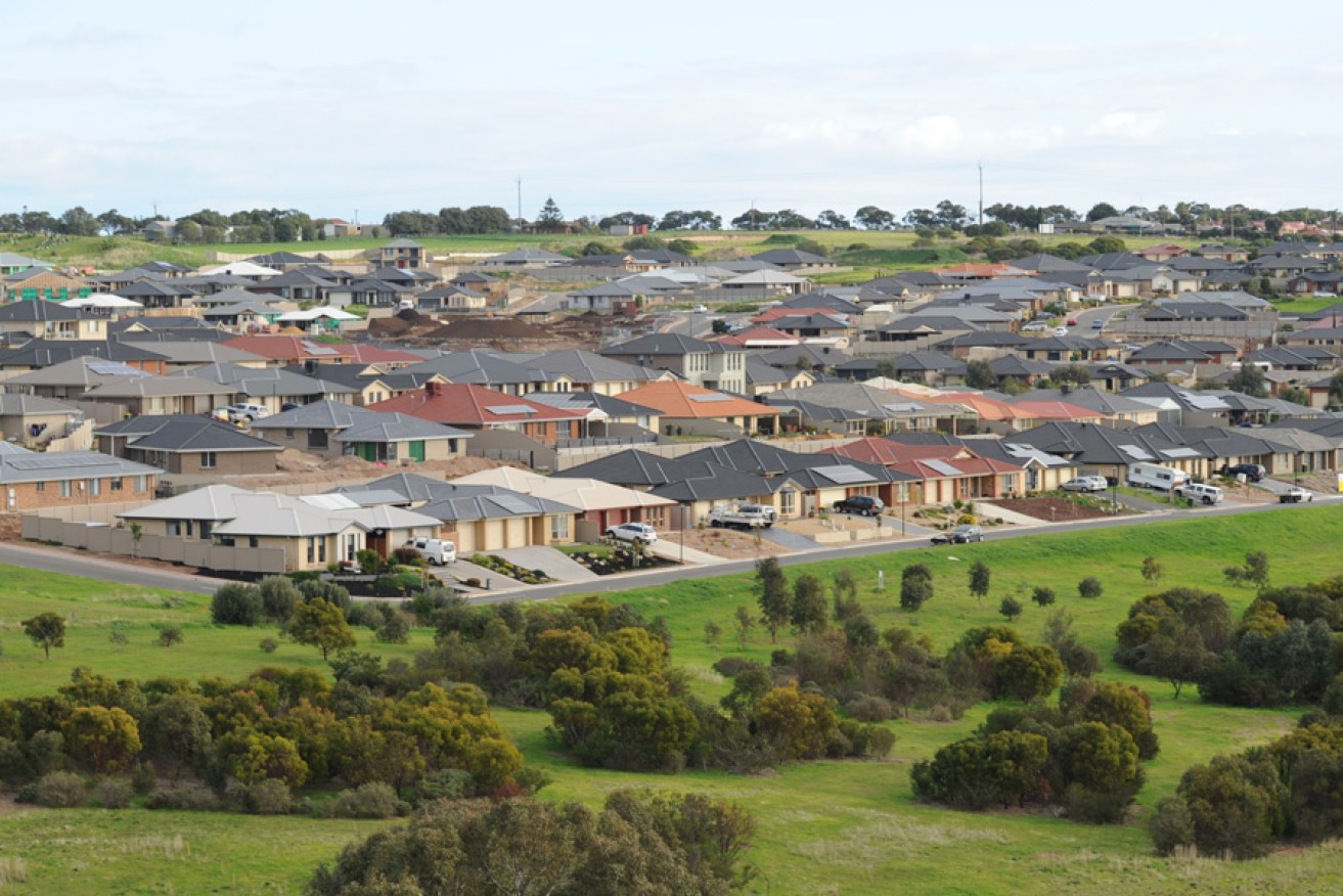 New housing development in Adelaide's southern suburbs. Photo: Nat Rogers/InDaily