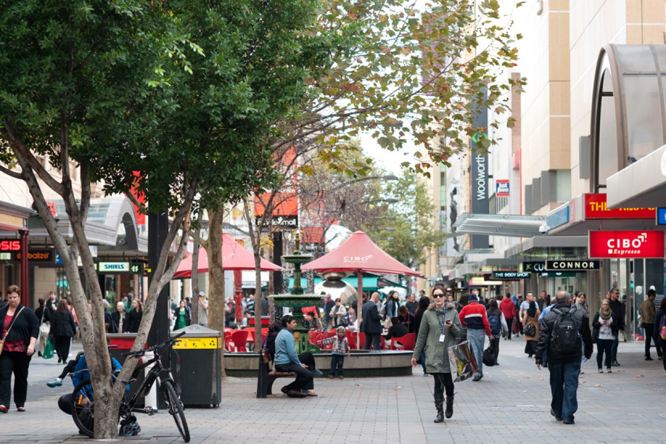 A new council fund will support private investment in the Mall's laneways, upper levels and under-used buildings. Photo: Nat Rogers/InDaily