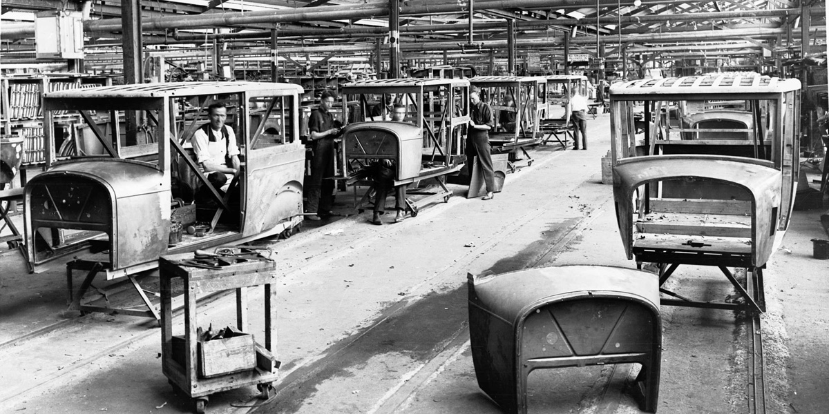 Holden's Woodville motor body works in 1928. Photo courtesy History SA/South Australian Government Photographic Collection