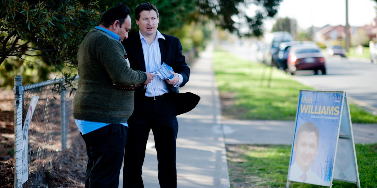 Liberal candidate for Hindmarsh Matt Williams. Photo: Nat Rogers/InDaily