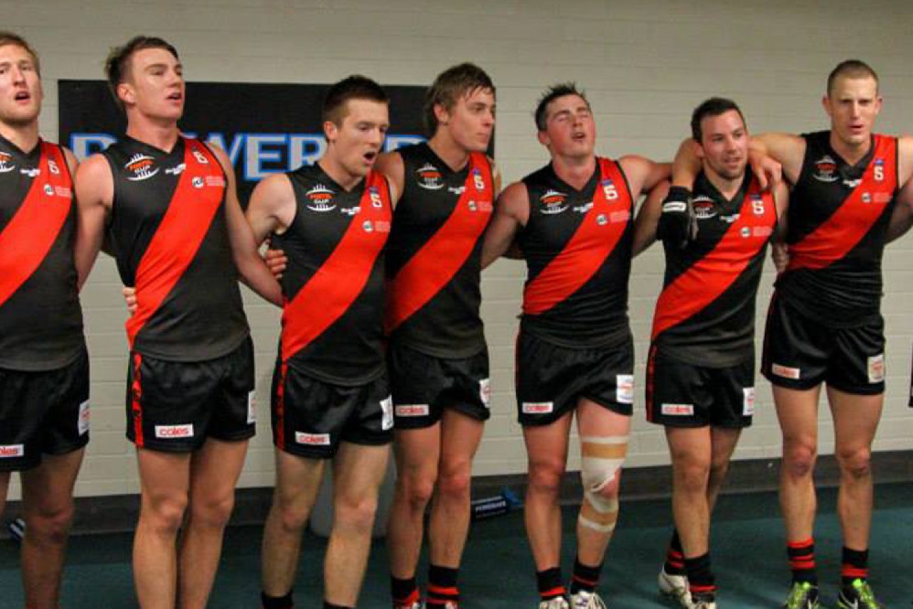 West Adelaide players celebrate a Foxtel cup win. Photo: West Adelaide Football Club