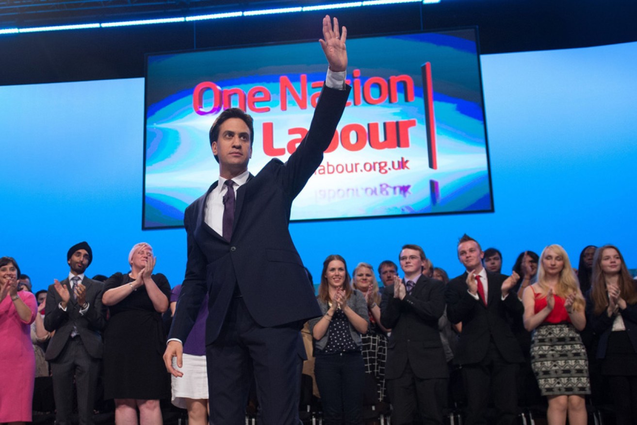 Labour leader Ed Miliband at his party's annual conference in Brighton.