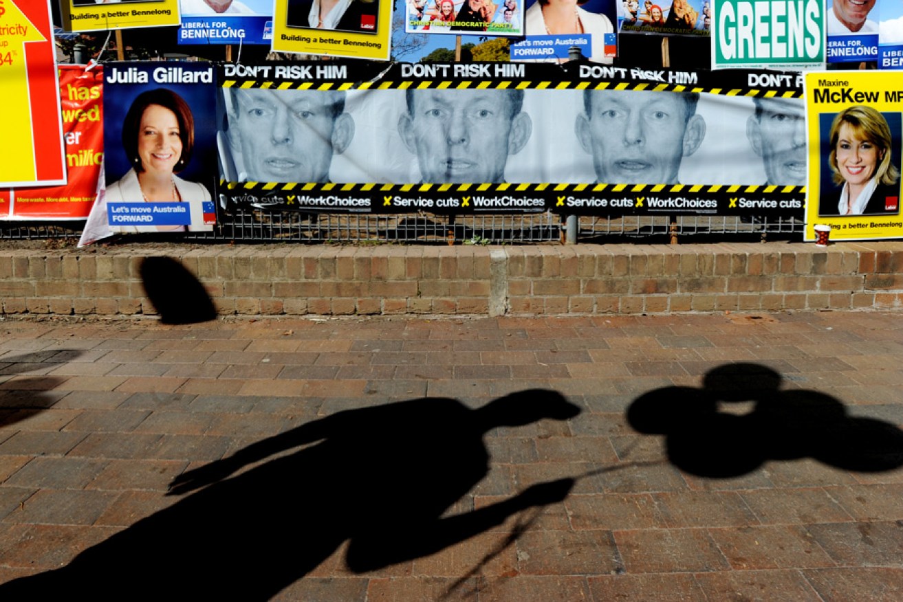 A scene from the 2010 federal election day. 