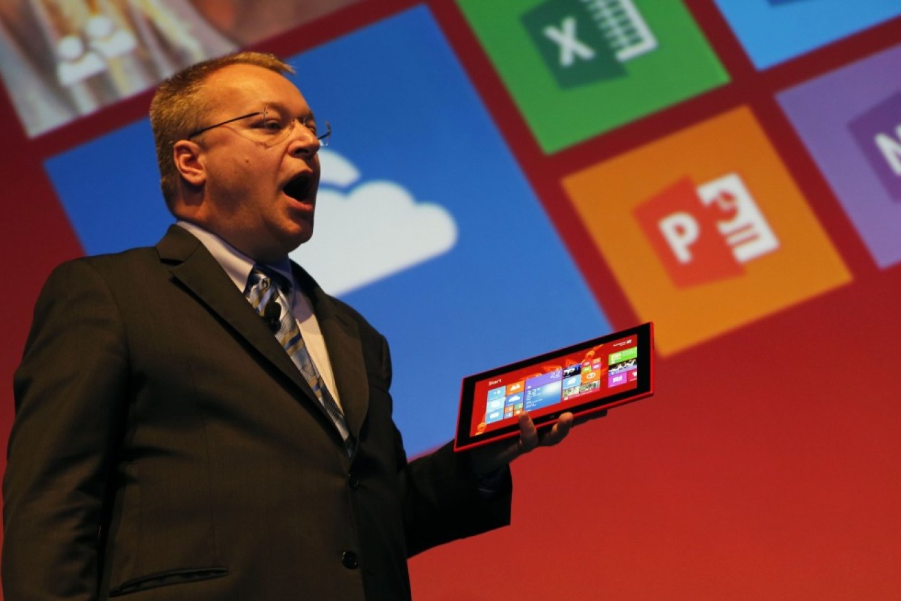 Nokia CEO, Canadian Stephen Elop, unveils Nokia latest products during an event last night in Abu Dhabi