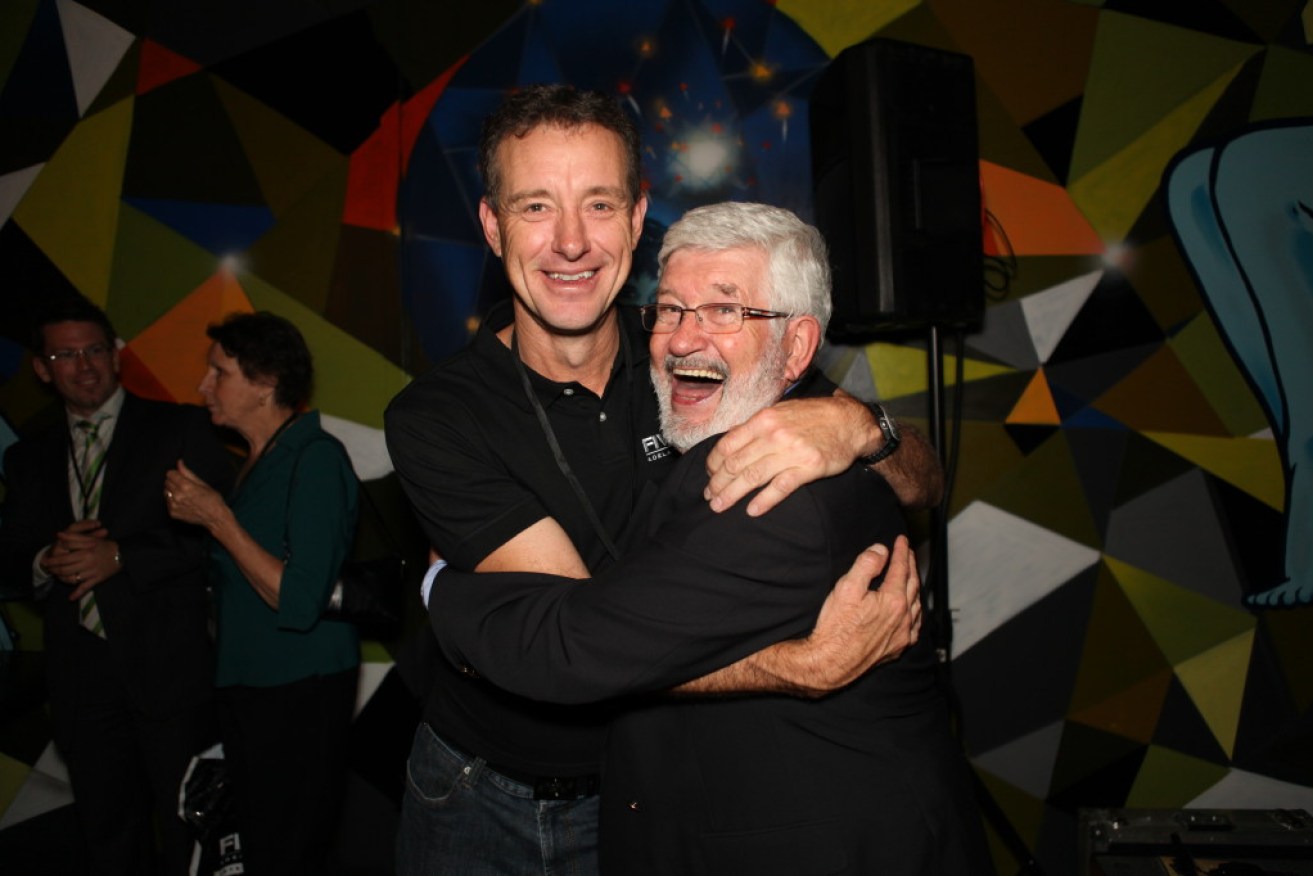 Keith Conlon with colleague David Wildy (left)
