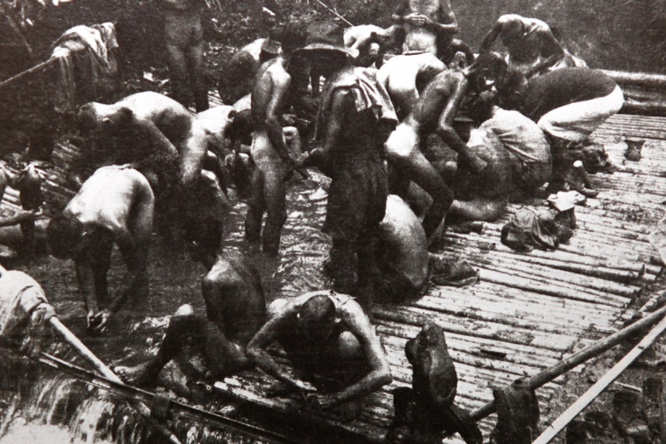 Australian PoWs who worked on the Thai-Burma Railway. Photo: AAP/George Aspinall/Tim Bowden