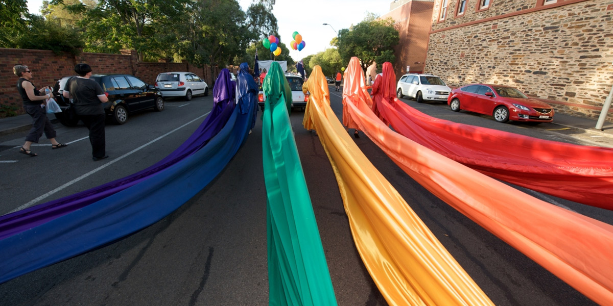 Gay pride in Adelaide. Photo: Ian Buckland