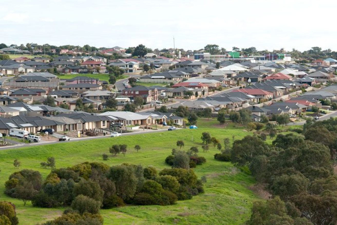 Houses on Adelaide's suburban fringe. Photo: Nat Rogers/InDaily