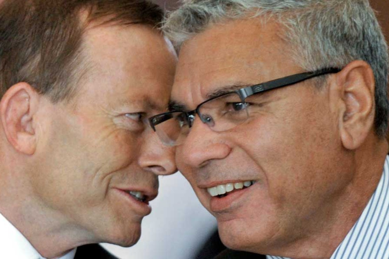 Tony Abbott (left) with Warren Mundine earlier this year.