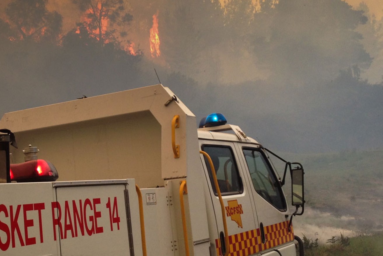 The Basket Range CFS faces the Cherryville Fires. Photo: Andrew Noble