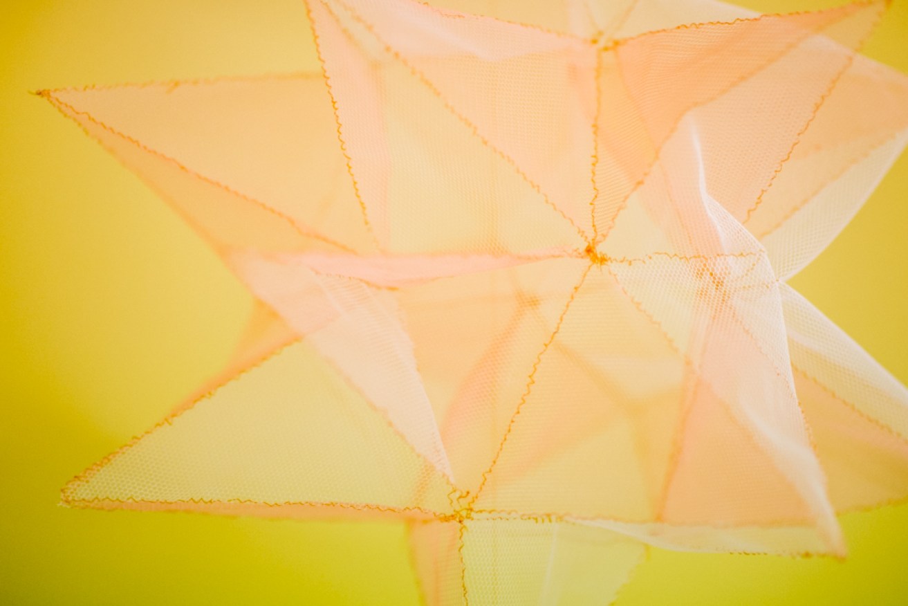 Amy Joy Watson - Star Stack (detail), mesh fabric & polyester thread. Photo: Nat Rogers / InDaily