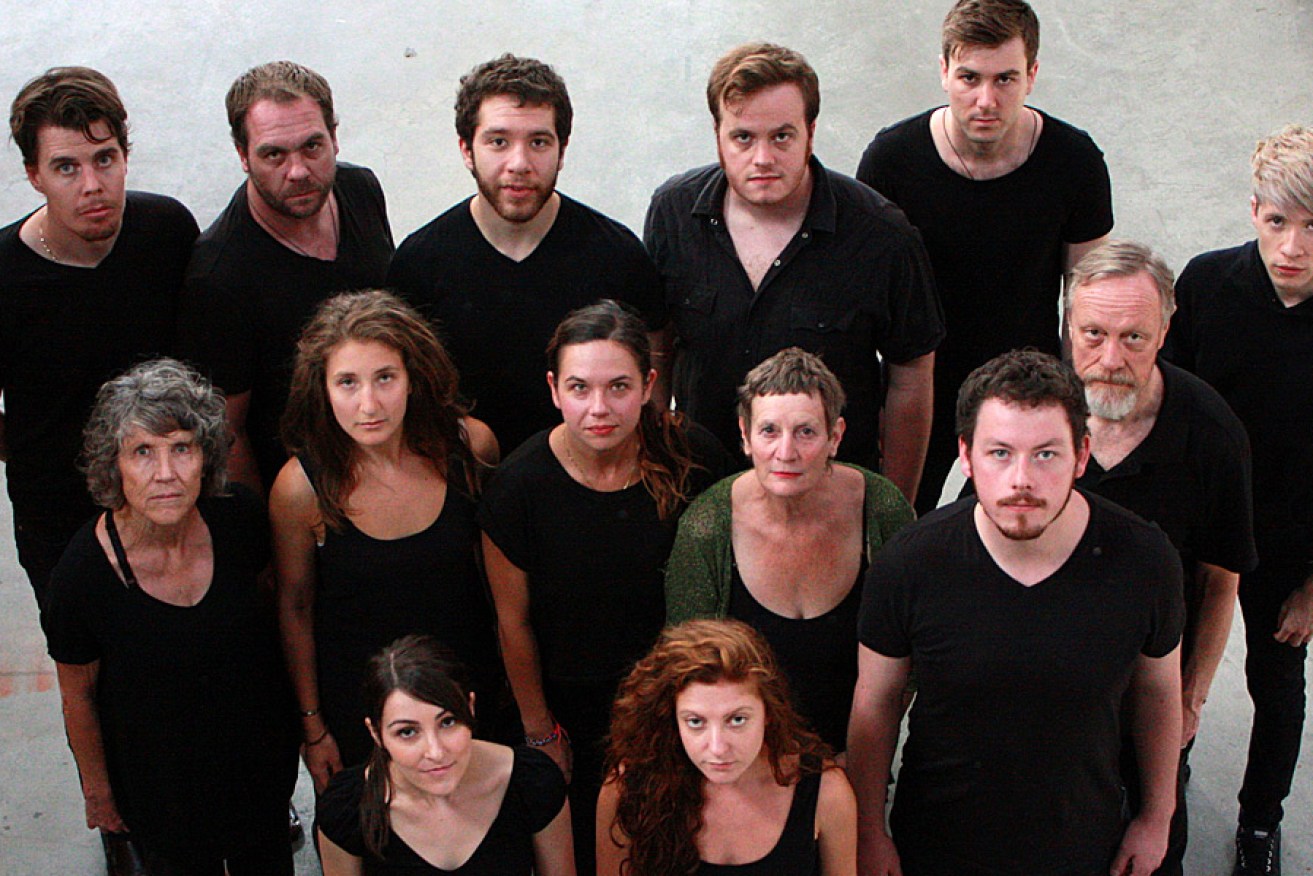 The cast of Foul Play's Macbeth.
