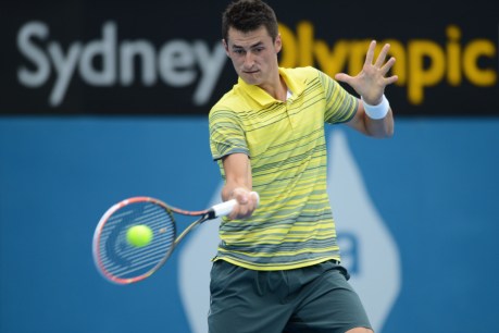 Tomic on the attack