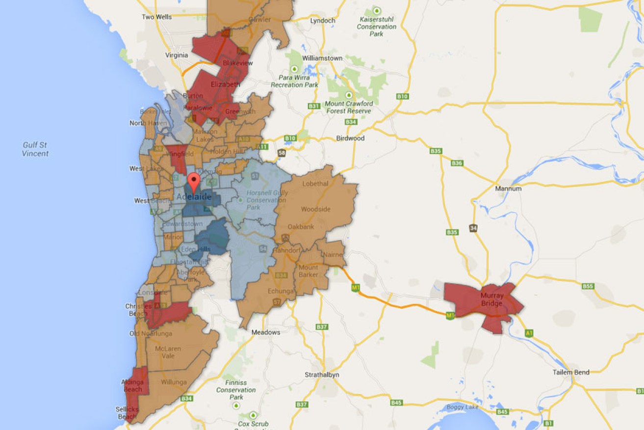Red alert: Adelaide's high risk areas for unemployment.