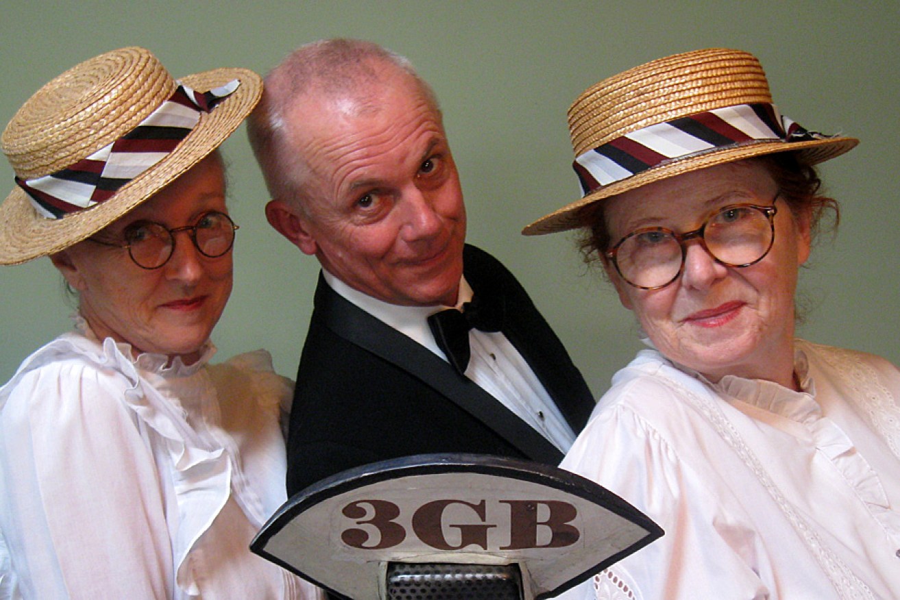 Maureen Sherlock (right) with Malcolm Hansford and Carole Yelland in their 2014 Adelaide Fringe show Ada & Elsie: Wacko-the-Diddle-Oh!