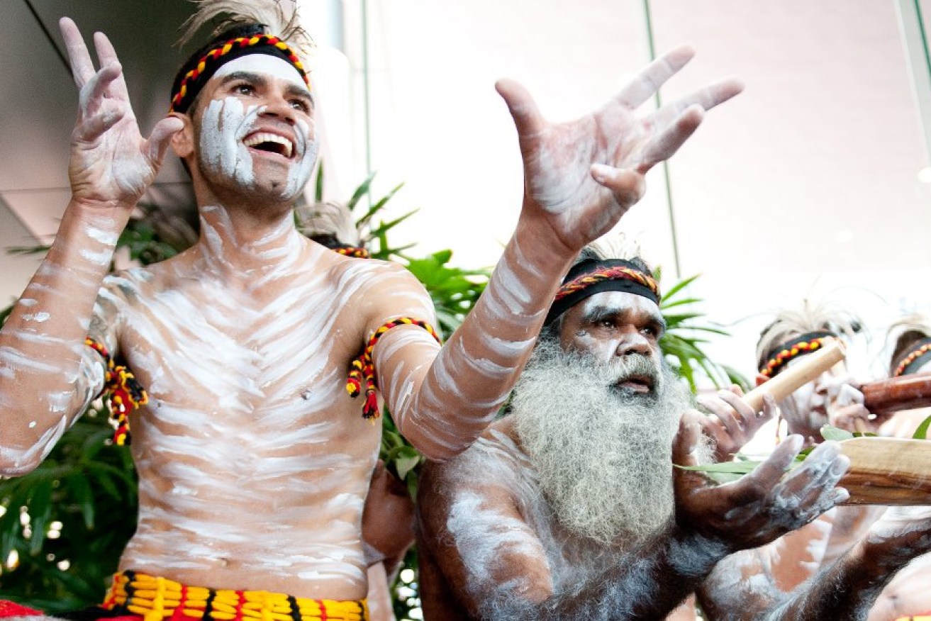 A welcome to country ceremony at UniSA. Photo: Nat Rogers / InDaily