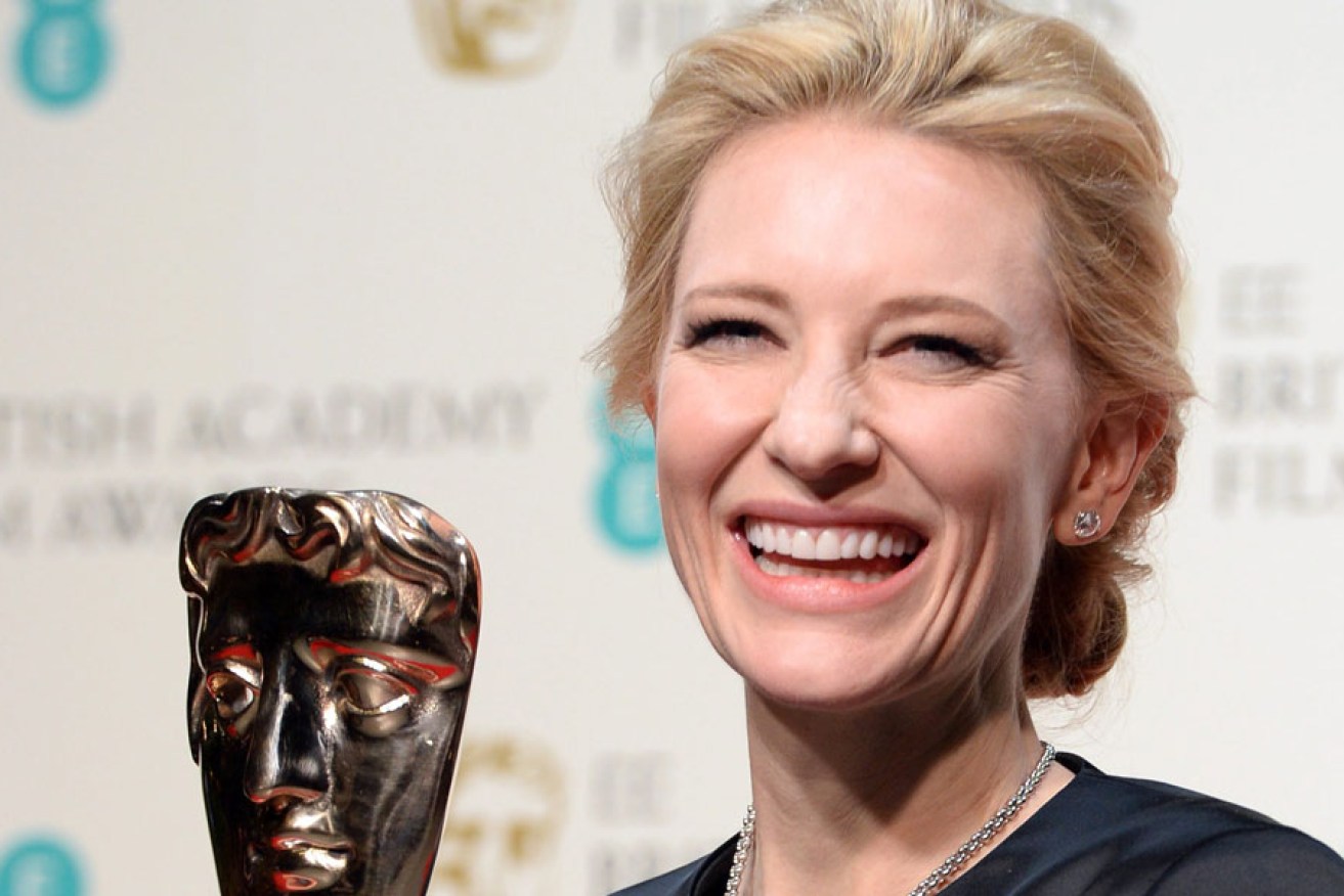 Cate Blanchett with her latest British film award.