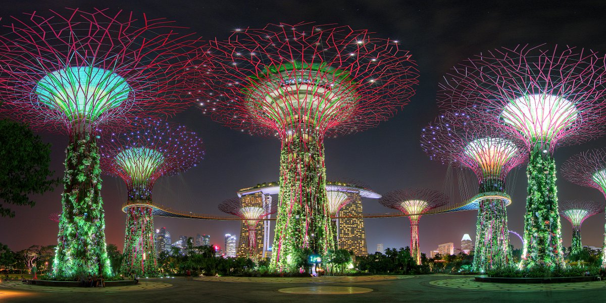 Singapore's giant Gardens by the Bay. Photo: Irwin Soo