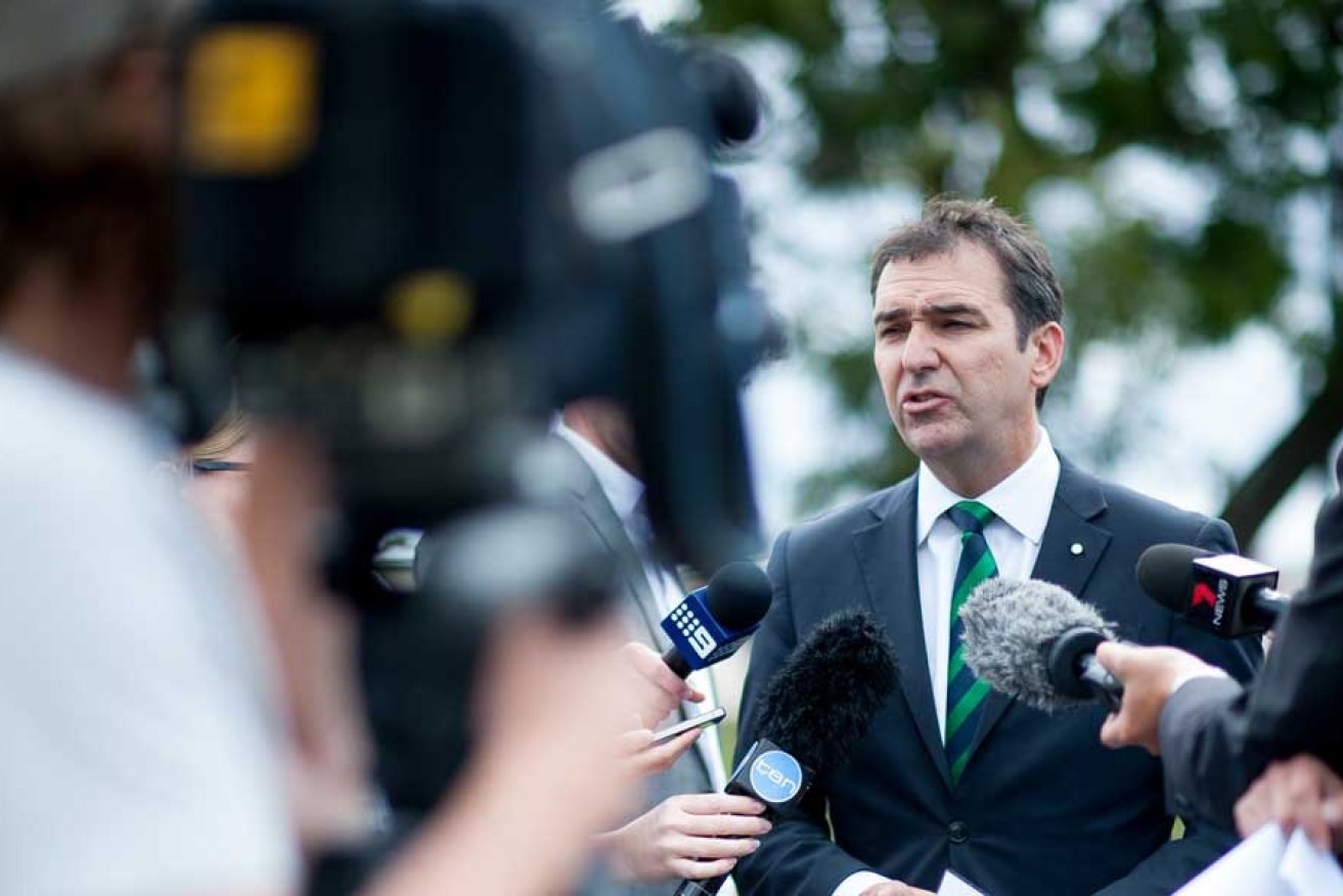 Steven Marshall during the campaign. Photo: Nat Rogers/InDaily