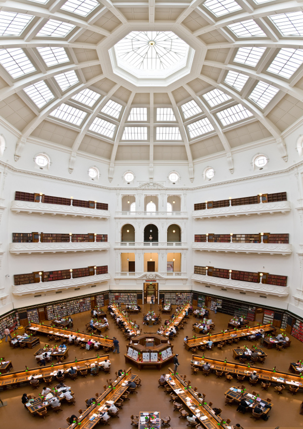 La Trobe Reading Room, State Library of Victoria, Melbourne.