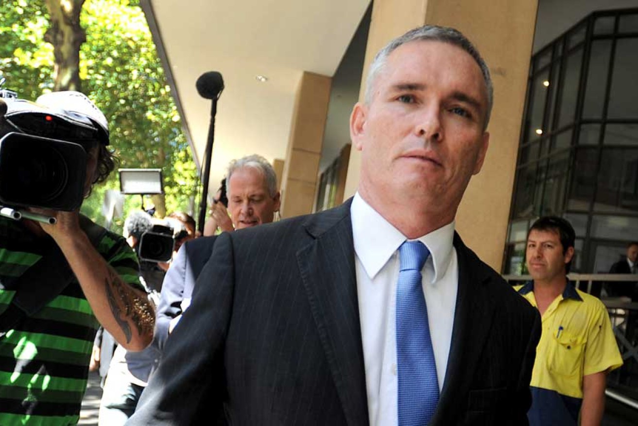 Craig Thomson outside the Melbourne magistrates court.
