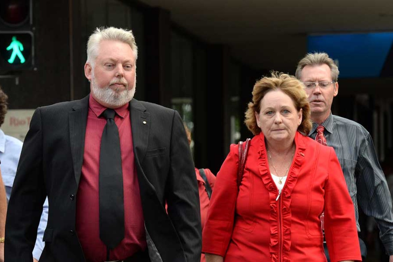 Daniel Morcombe's parents Bruce and Denise arrive back at the Supreme Court in Brisbane today for the verdict.