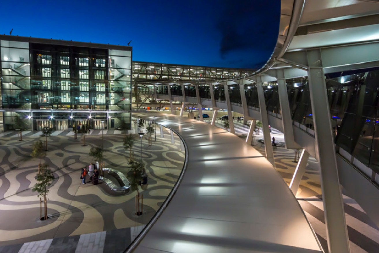 Adelaide Airport's new car park and walkway, designed by Woodhead.