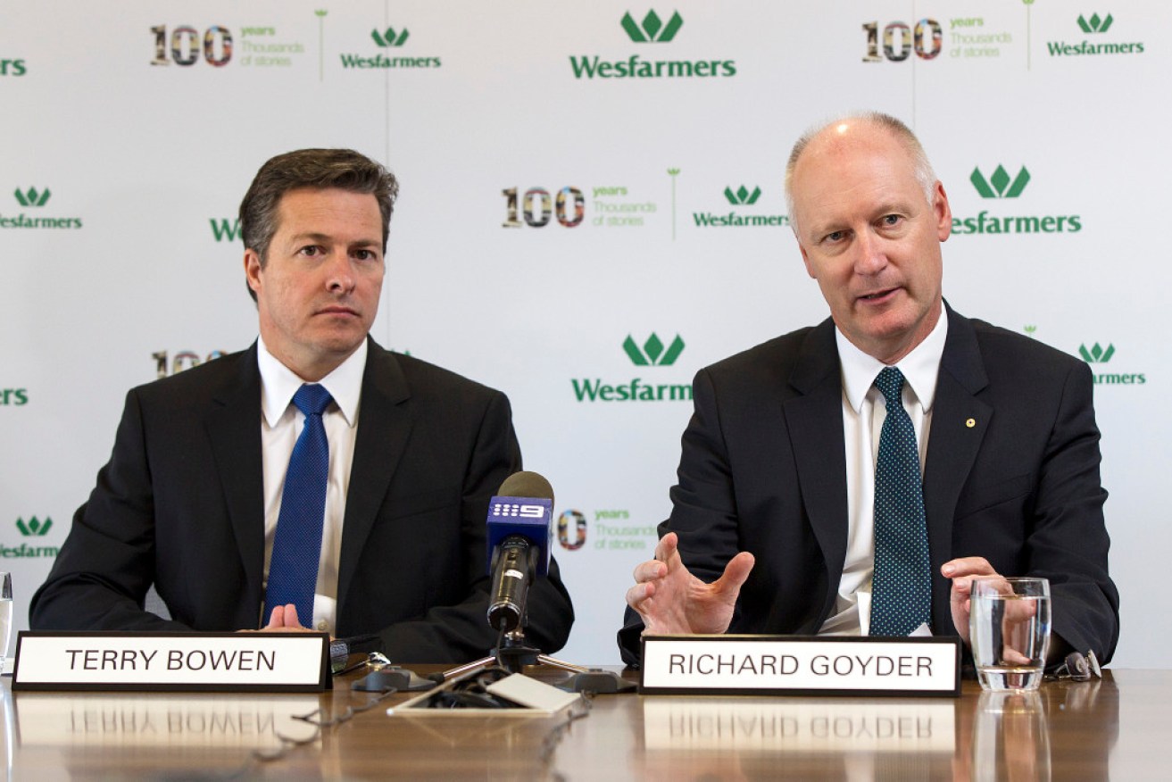 Wesfarmers Managing Director Richard Goyder and Finance Director Terry Bowden