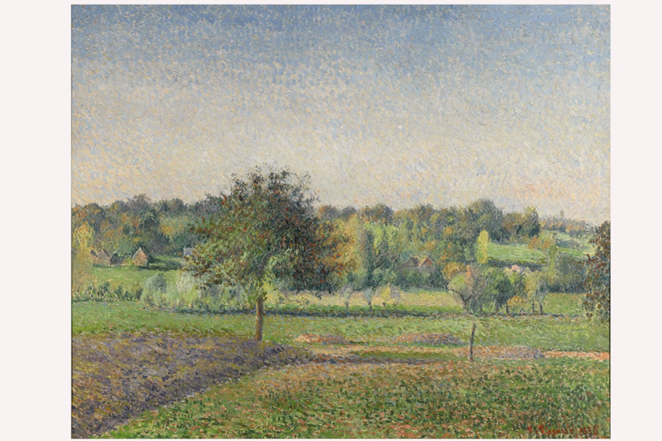Camille Pissarro, France, 1830-1903, Prairie à Éragny, 1886, Éragny, France, oil on canvas, 59.4 x 73.0