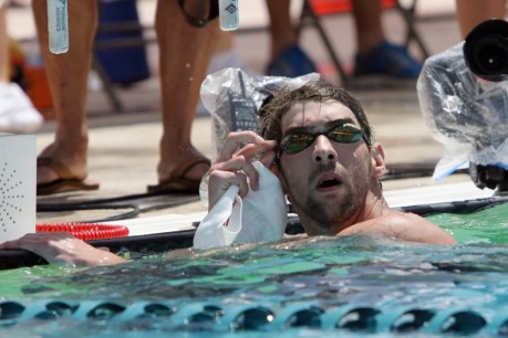 Phelps back in the pool