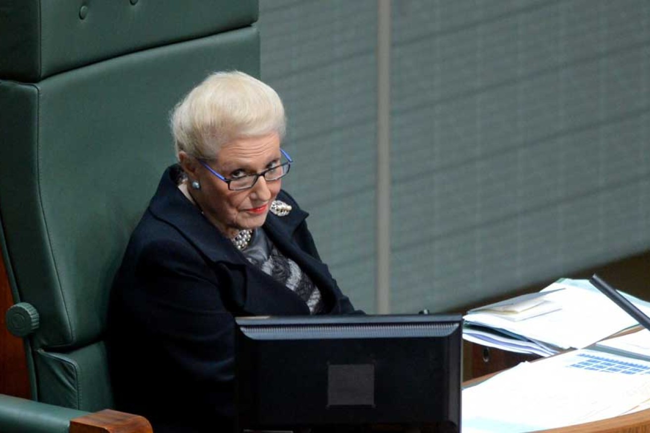 Bronwyn Bishop in the Speaker's chair before her fall from grace. AAP image