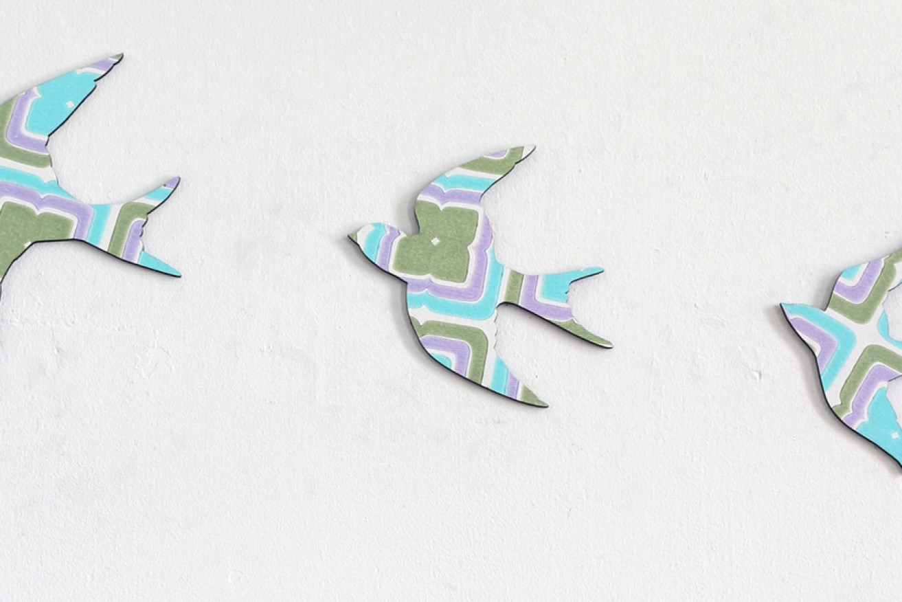 Delilah Devine's trio of flying ducks.