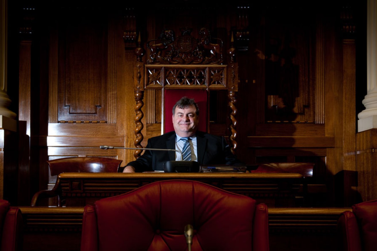 John Gazzola in the big chair during his time as Legislative Council president. Photo: Nat Rogers/InDaily