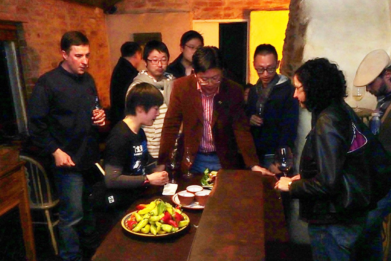 Tim Wildman's James Busby Tours group of Chinese and UK wine merchants at Russell's.