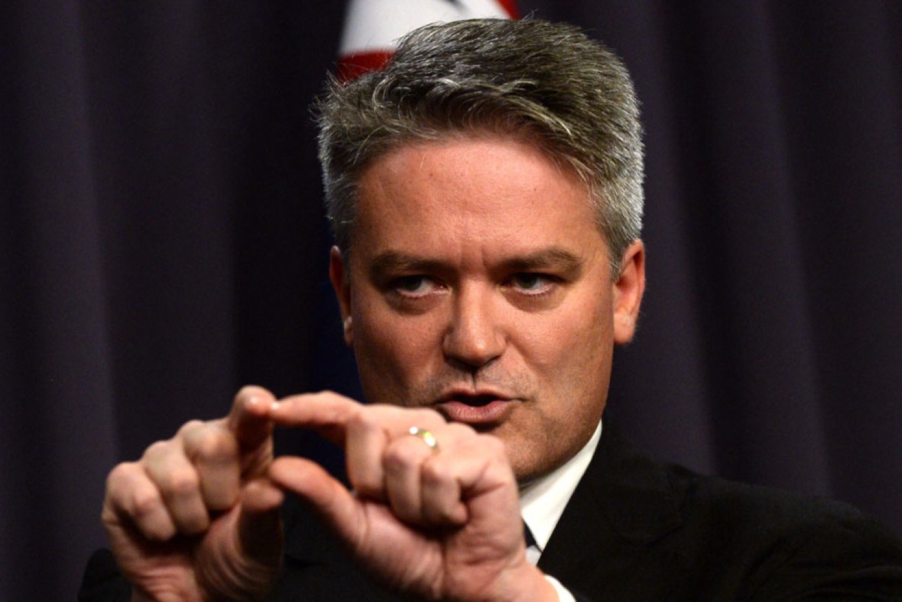 Finance minister Mathias Cormann rejects claims the Government's super changes are retrospective. AAP photo