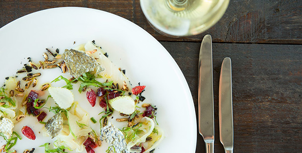 A kingfish dish on the menu for the Penny's Hill seafood degustation.
