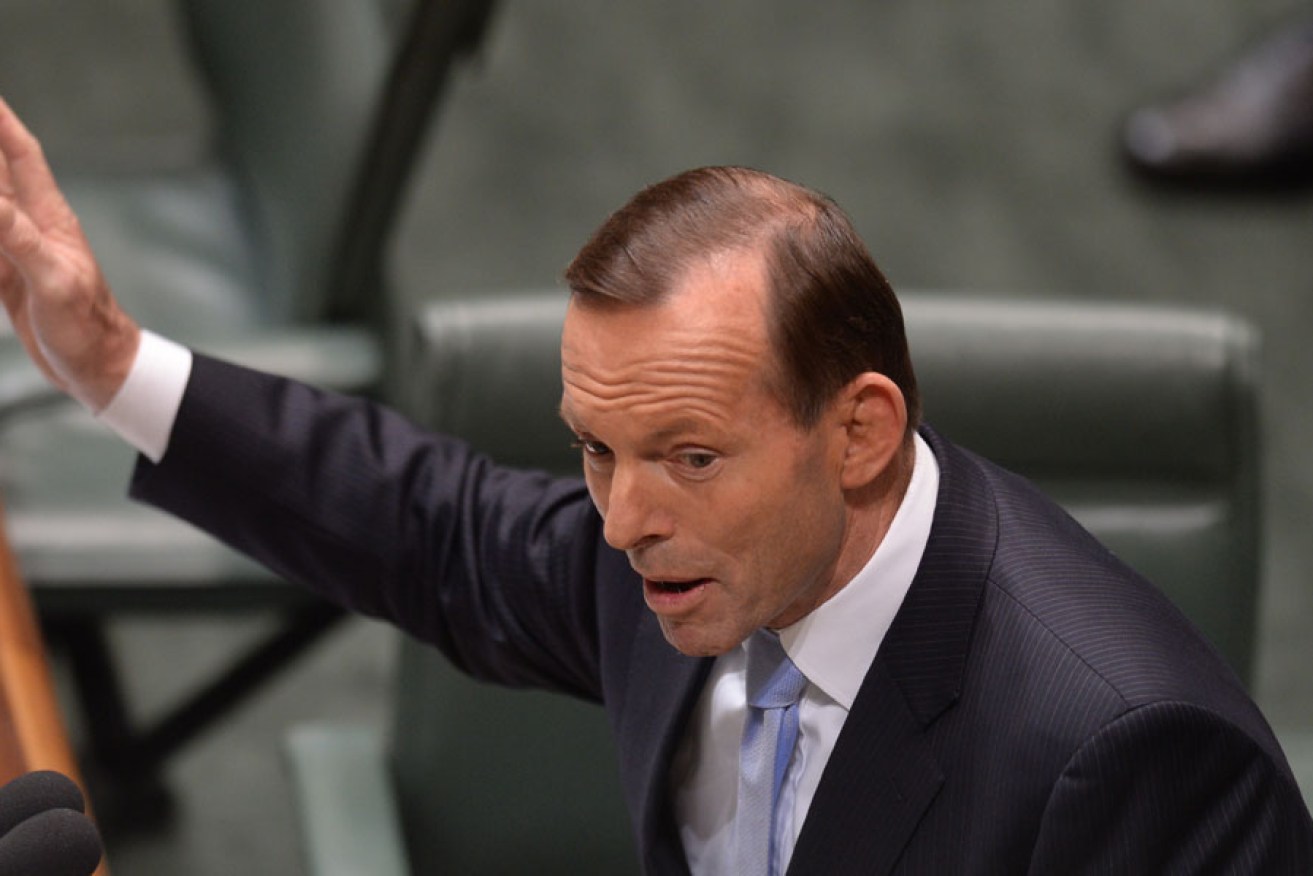 Tony Abbott in question time yesterday.