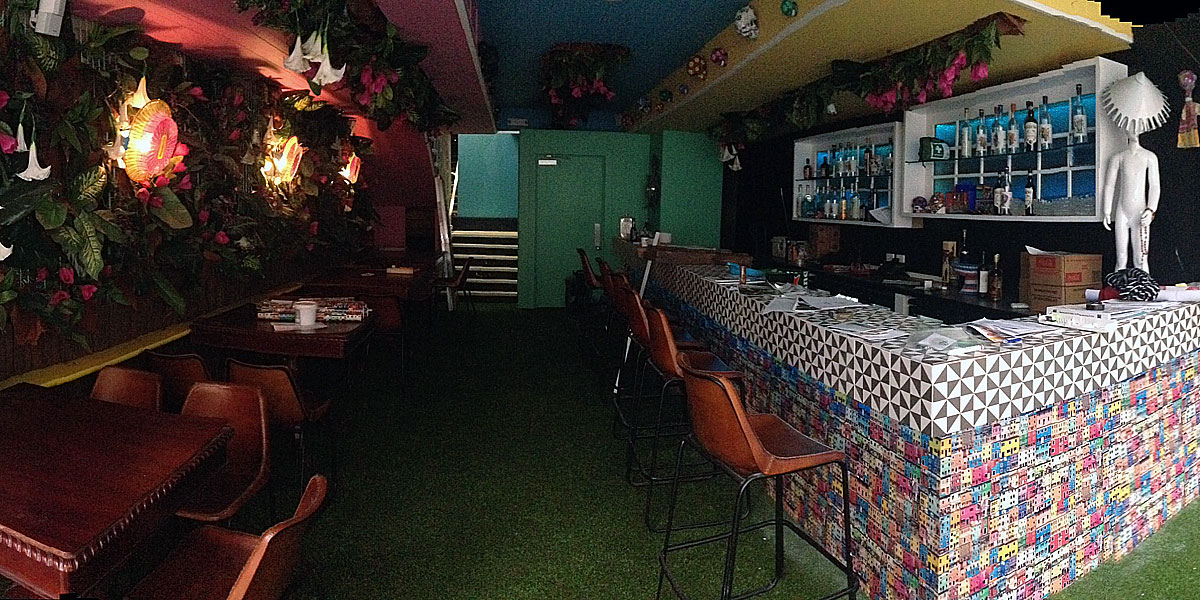 Inside the colourful and cosy Chihuahua Bar on Peel St.