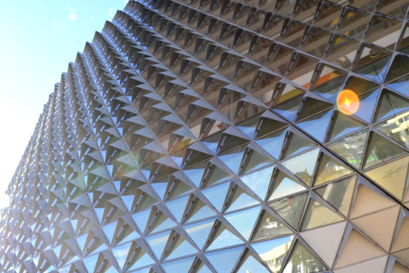 The stunning exterior of the SA Health and Medical Research Institute. Photo: Bension Siebert