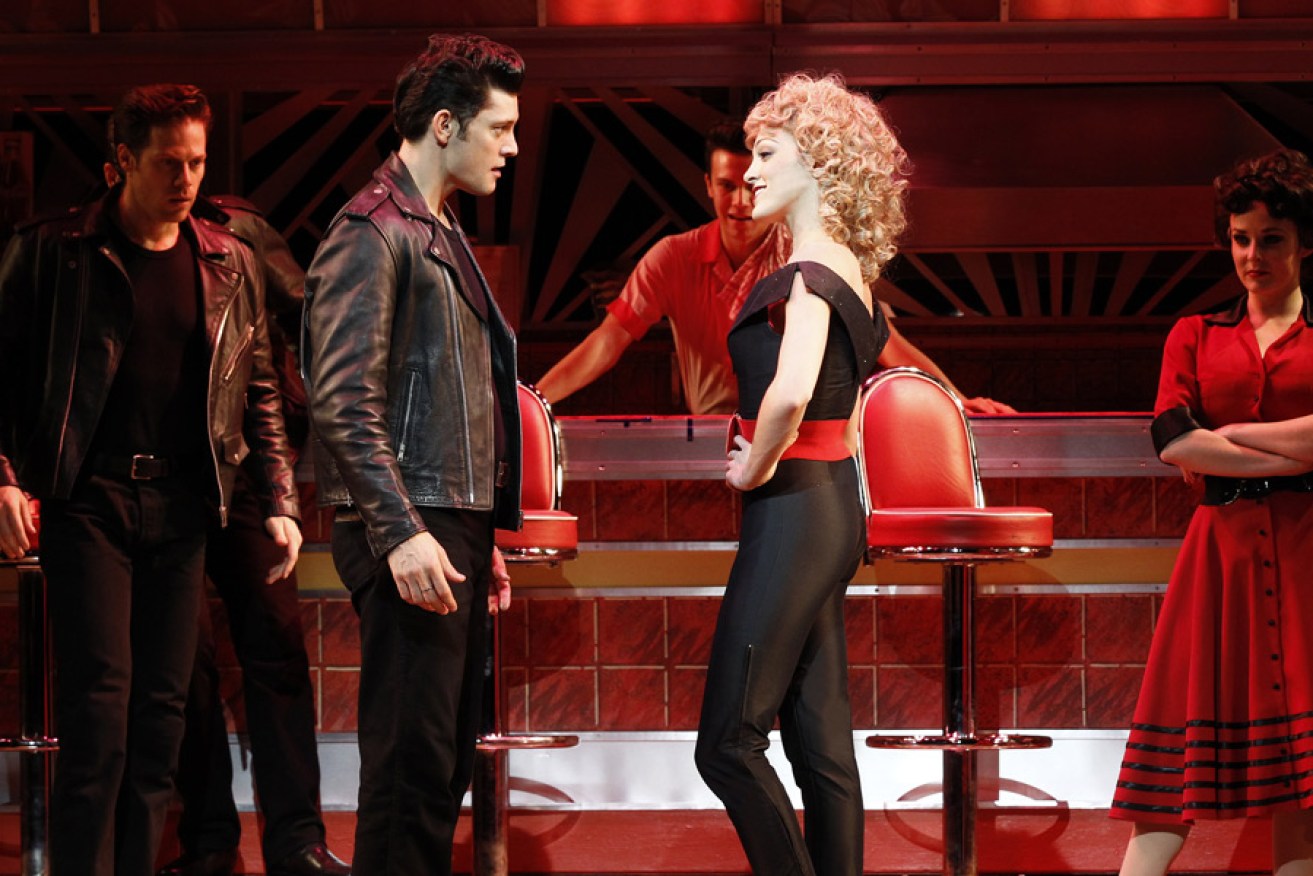 Rob Mills and Gretel Scarlett in Grease is the Word. Photo: Jeff Busby