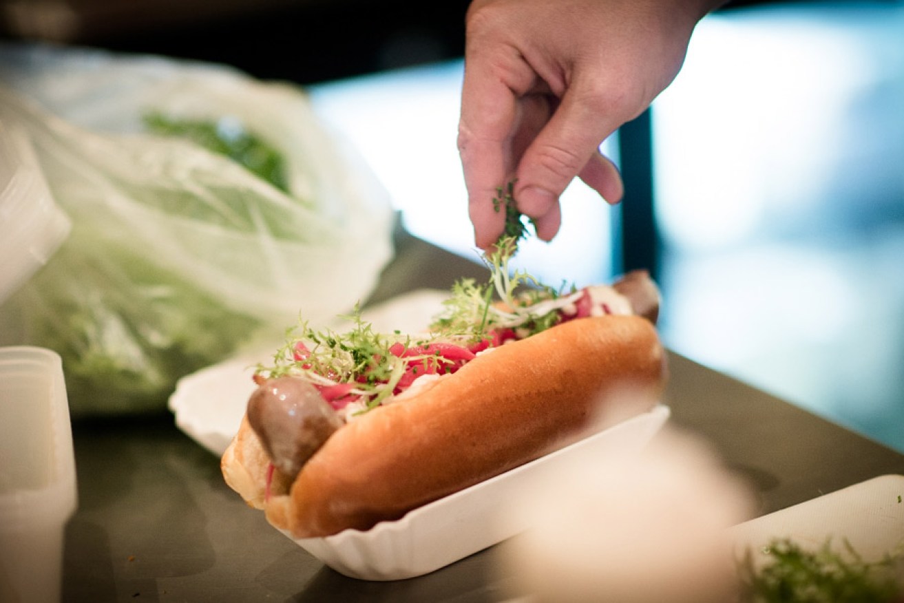 HDCB'S hotdogs are served in a light, brioche-style bun. Photos: Nat Rogers / InDaily
