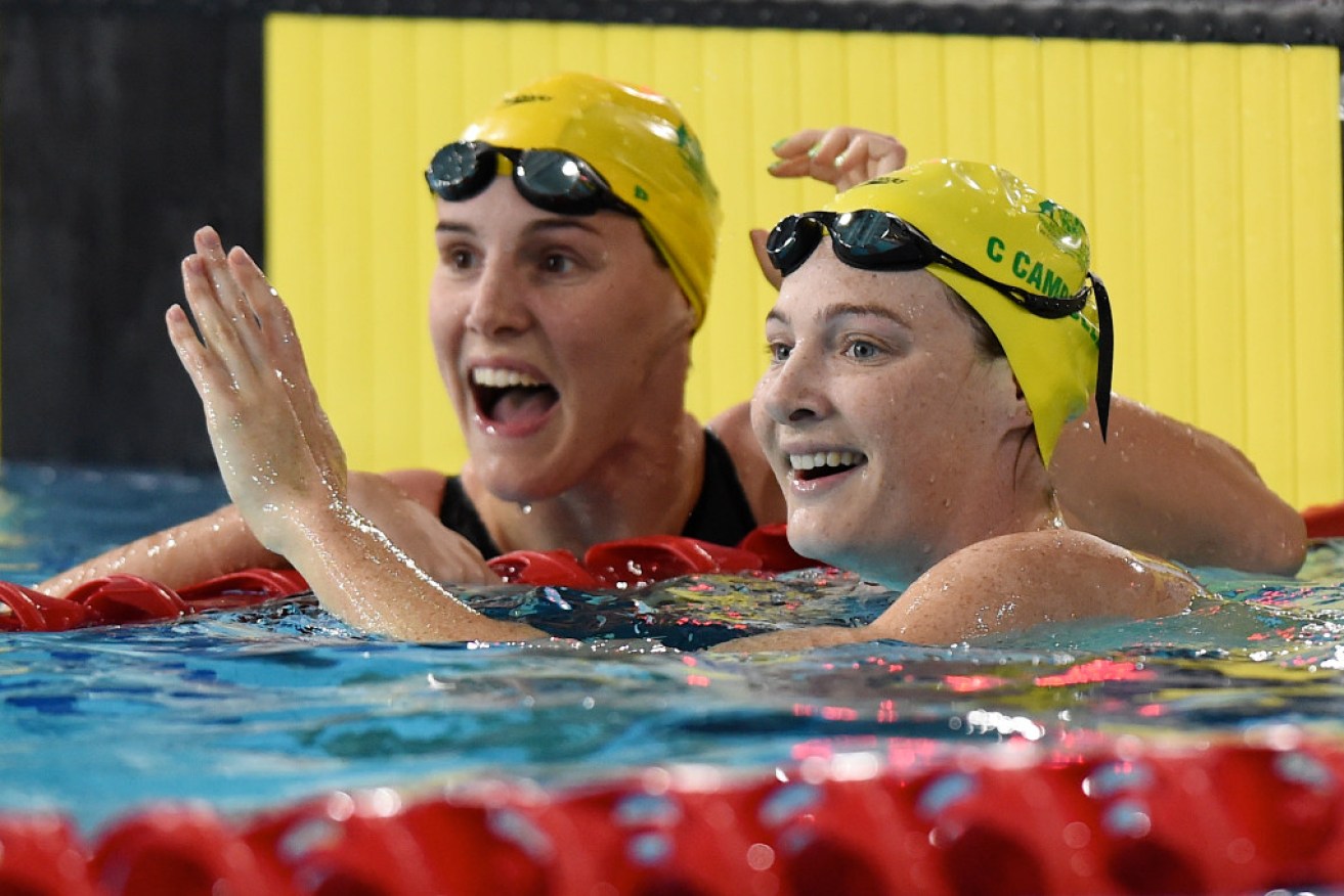 Bronte (left) and Cate Campbell. Photo: AAP