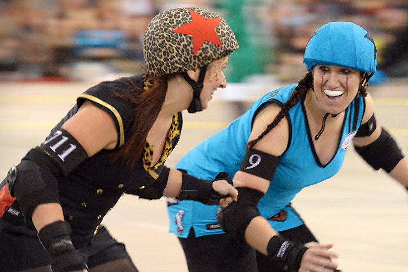 Roller Derby's Kit Cat Krunch and Libsmacker. Photo: In the Corner Photography