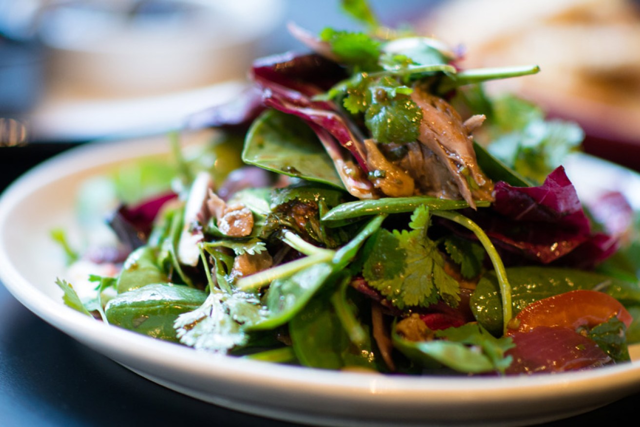 Light and flavoursome: duck confit and salad at Mother Vine. Photo: Nat Rogers/InDaily