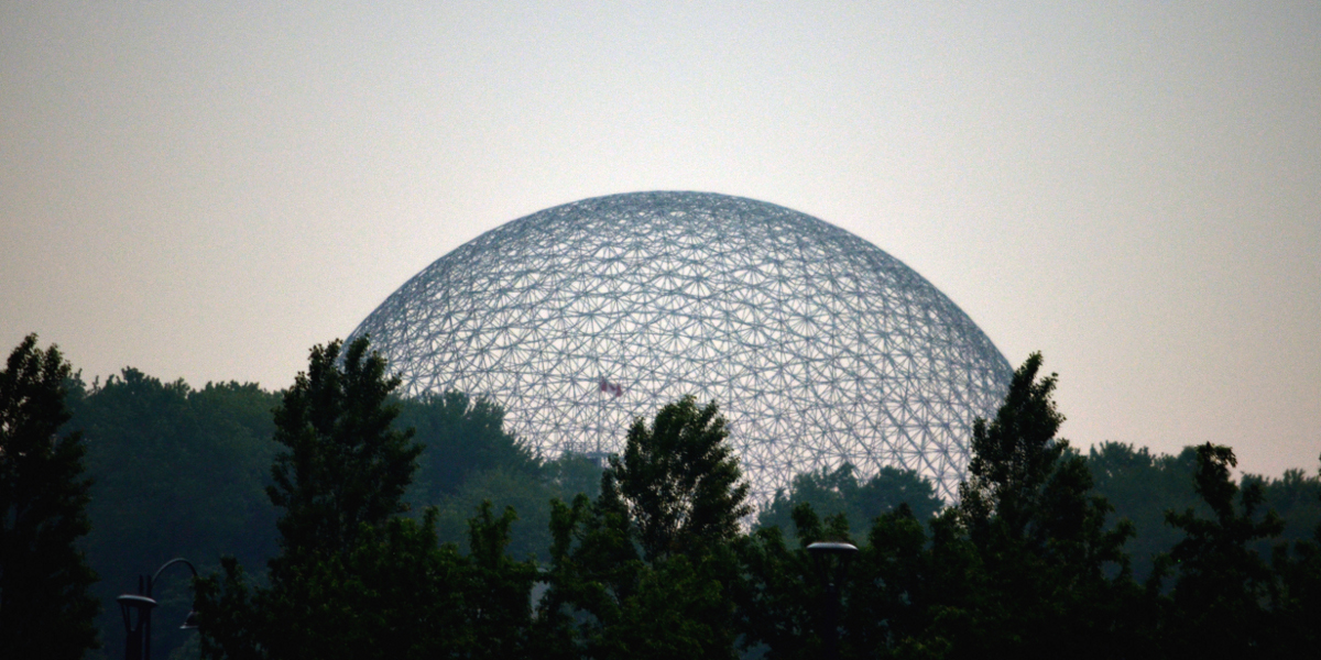 A Buckminster Fuller designed geodesic dome in Montreal