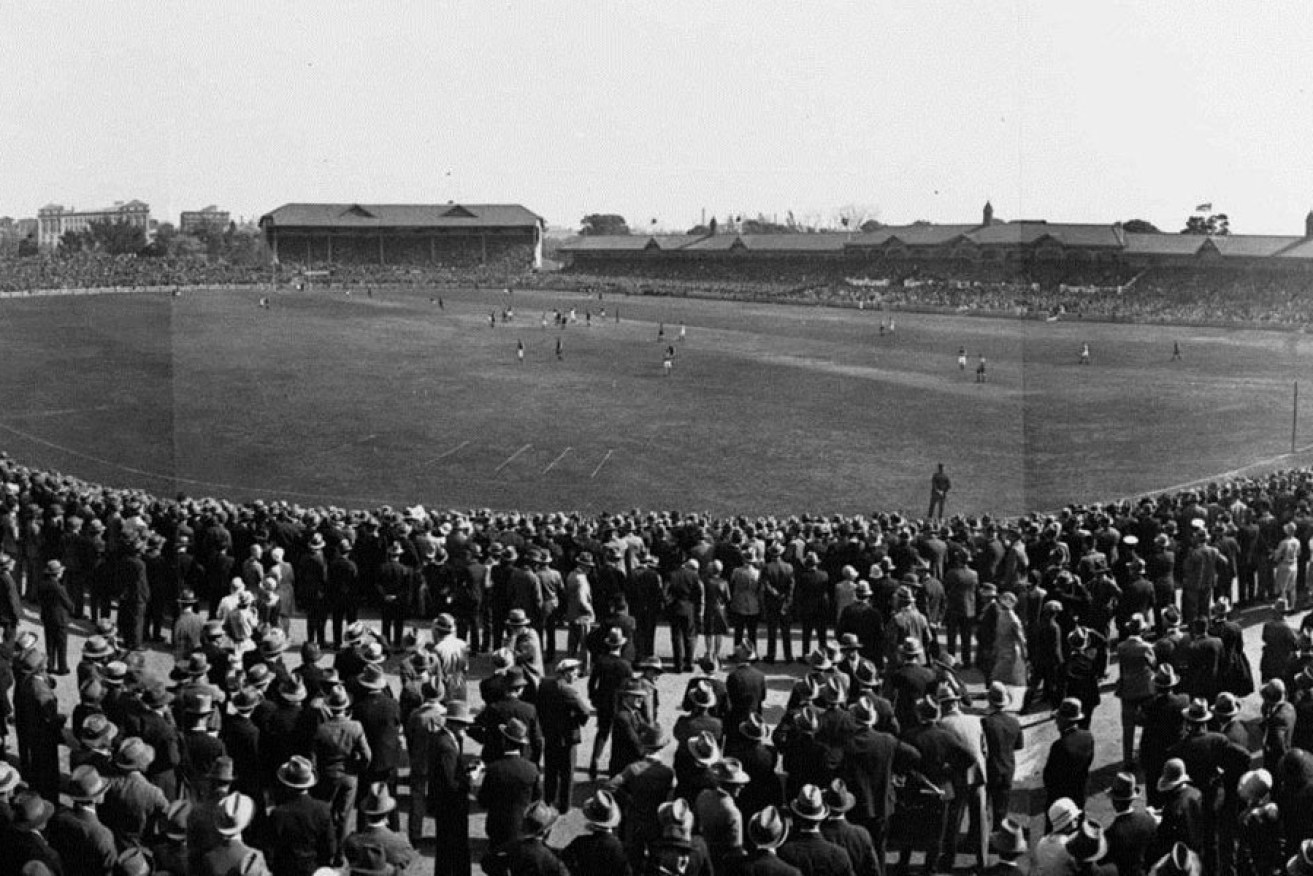 Rich history: Norwood and Port Adelaide contest the 1929 SANFL Grand Final at Adelaide Oval.