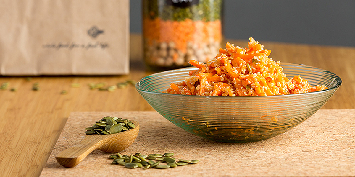 Carrot and quinoa salad. Photo: Let Them Eat