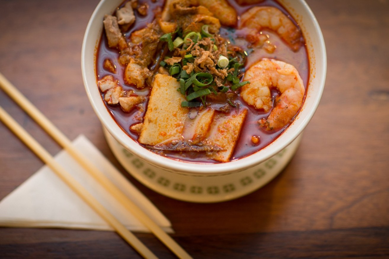 The Penang Restaurant's Curry Laksa. Photo: Nat Rogers/InDaily