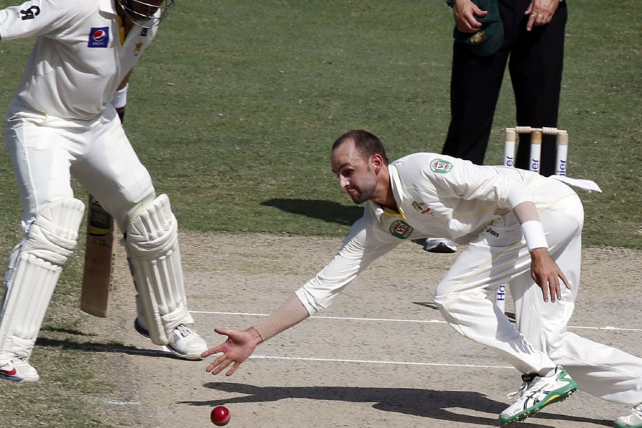 It was another tough day in the field for Nathan Lyon and the Australians.