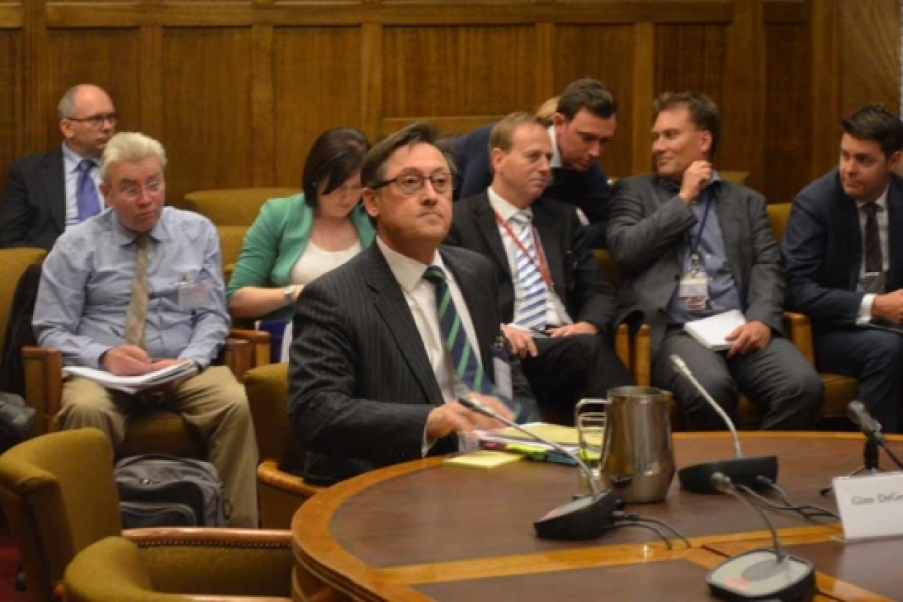 Gino DeGennaro appearing before an Upper House inquiry last year.